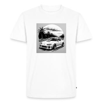 JDM Sportcar tuning Driftcar Voiture Cadeau PS - T-shirt Premium bio Homme - blanc - Devant - Nico (187cm)