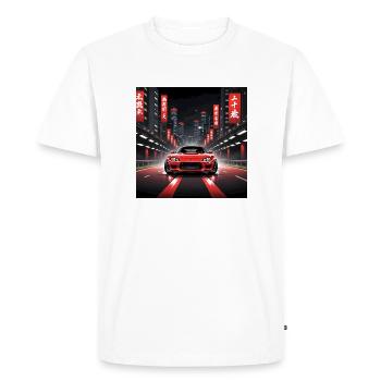 JDM Sportcar tuning Driftcar Voiture Cadeau Japon - T-shirt Premium bio Homme - blanc - Devant - Nico (187cm)
