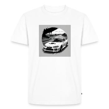 JDM Sportcar tuning Driftcar Voiture Cadeau PS - T-shirt Premium bio Homme - blanc - Devant - Nico (187cm)