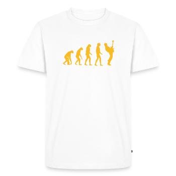 bass player evolution - T-shirt Premium bio Homme - blanc - Devant - Nico (187cm)