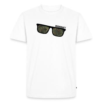 Bushcraft Military Wild Camping Survival Adventure - Men's Premium Organic T-Shirt - white - Front - Nico (187cm)
