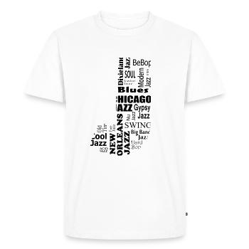 Jazz - T-shirt Premium bio Homme - blanc - Devant - Nico (187cm)