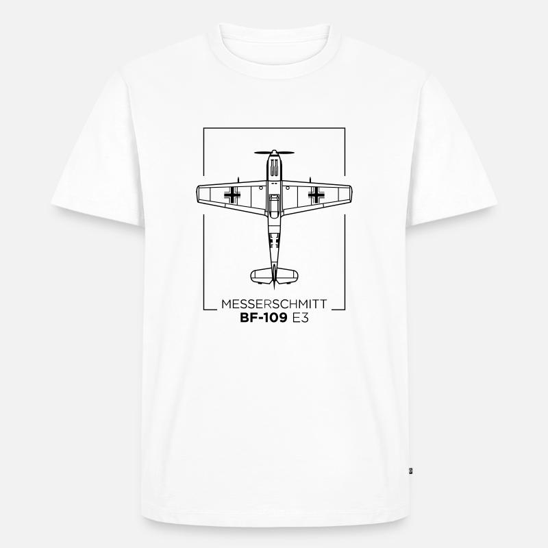 Messerscmitt BF-109 E3 - Männer Premium Bio T-Shirt - Weiß