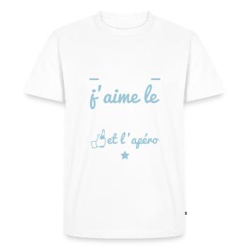 Homme idéal Tracteur, agriculteur, agriculture - T-shirt Premium bio Homme - blanc - Devant - Nico (187cm)