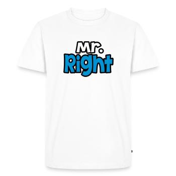 Mr. Rght - Männer Premium Bio T-Shirt - Weiß - Vorne - Nico (187cm)