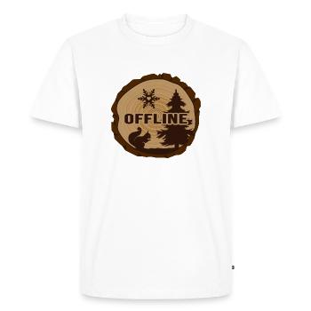 Randonnée Hiver Randonnée En plein air Nature Ami - T-shirt Premium bio Homme - blanc - Devant - Nico (187cm)