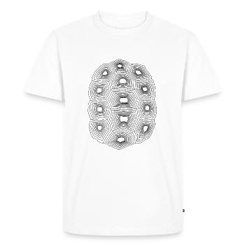 Turtle tank structure lines gift - Men's Premium Organic T-Shirt - white - Front - Nico (187cm)