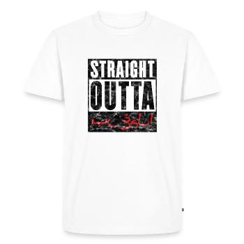Straight Outta Morocco for Moroccans - Men's Premium Organic T-Shirt - white - Front - Nico (187cm)