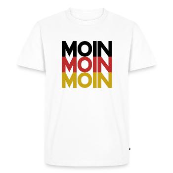 Bonjour le drapeau de l’Allemagne - T-shirt Premium bio Homme - blanc - Devant - Nico (187cm)