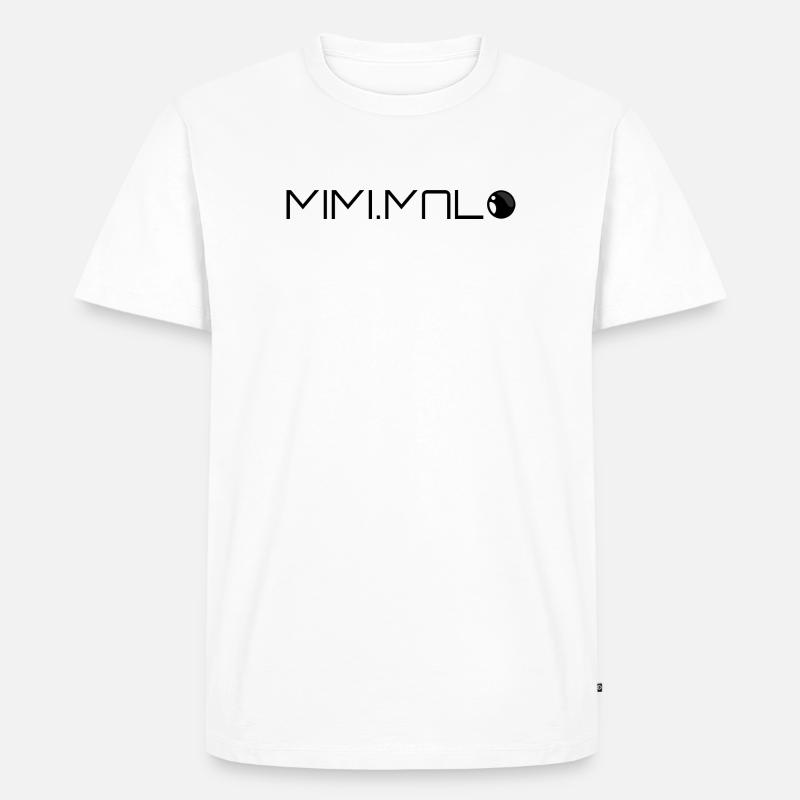 MIMIMAL Basic - Männer Premium Bio T-Shirt - Weiß