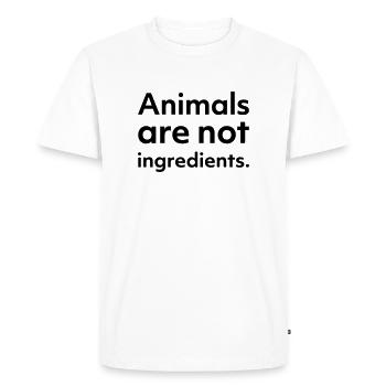 animals are not ingredients - Men's Premium Organic T-Shirt - white - Front - Nico (187cm)