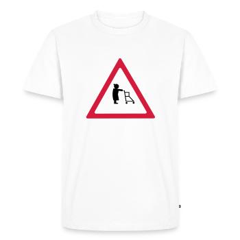 Soutien retraités - T-shirt Premium bio Homme - blanc - Devant - Nico (187cm)
