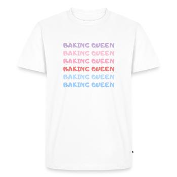 Baking Queen Funny Baking Saying - Men's Premium Organic T-Shirt - white - Front - Nico (187cm)
