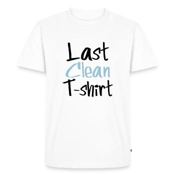 last clean t-shirt - T-shirt Premium bio Homme - blanc - Devant - Nico (187cm)