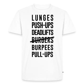 Workout - T-shirt Premium bio Homme - blanc - Devant - Nico (187cm)
