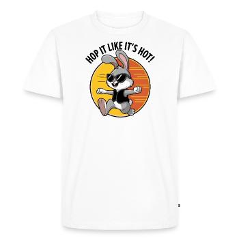 Hop it like it's hot! - Men's Premium Organic T-Shirt - white - Front - Nico (187cm)