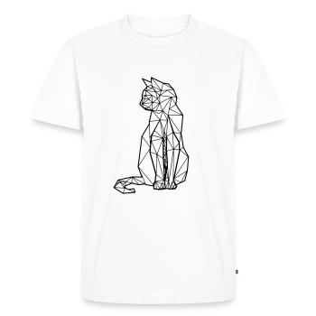 ORIGAMI CHAT - T-shirt Premium bio Homme - blanc - Devant - Nico (187cm)