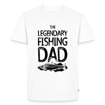 Fishing dad - T-shirt Premium bio Homme - blanc - Devant - Nico (187cm)