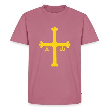 Victoria-Kreuz. Asturien - Männer Premium Bio T-Shirt - Mauve - Vorne - Nico (187cm)