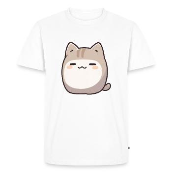 Blobby Cat - Cute Cat Pet Comic - Men's Premium Organic T-Shirt - white - Front - Nico (187cm)