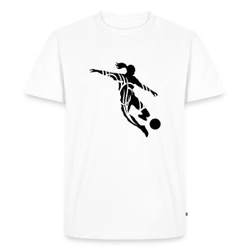 Soccer female - T-shirt Premium bio Homme - blanc - Devant - Nico (187cm)