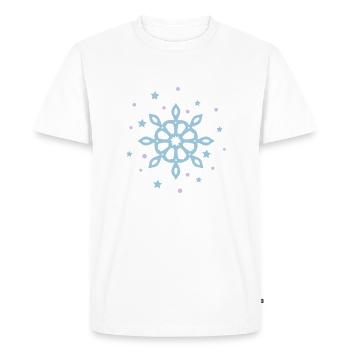 flocon de neige - T-shirt Premium bio Homme - blanc - Devant - Nico (187cm)