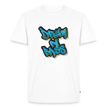 Rue DnB - T-shirt Premium bio Homme - blanc - Devant - Nico (187cm)