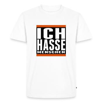 je déteste les gens cool proverbes gamer sticker - T-shirt Premium bio Homme - blanc - Devant - Nico (187cm)
