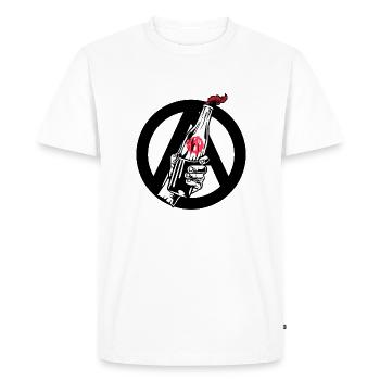 Anarchy - Men's Premium Organic T-Shirt - white - Front - Nico (187cm)