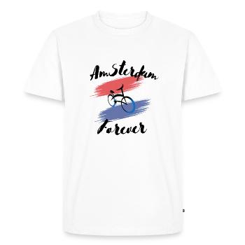 Amsterdam Forever - T-shirt Premium bio Homme - blanc - Devant - Nico (187cm)