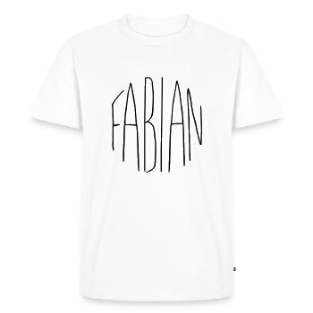 Fabian gift - Men's Premium Organic T-Shirt - white - Front - Nico (187cm)