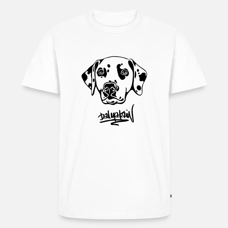 Dalmatiner - Männer Premium Bio T-Shirt - Weiß
