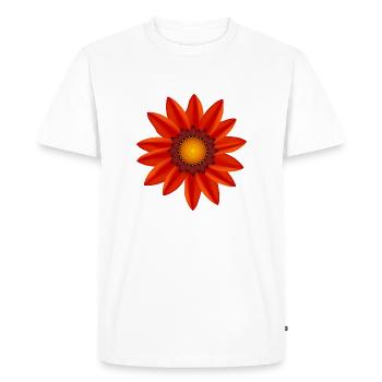 fleur - T-shirt Premium bio Homme - blanc - Devant - Nico (187cm)