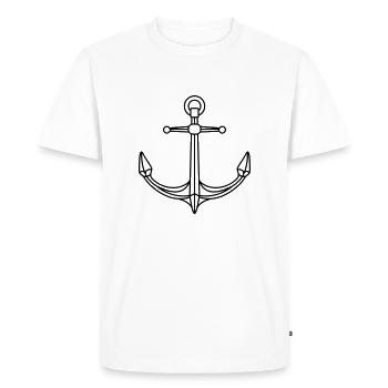 Logo Anchor Design - Men's Premium Organic T-Shirt - white - Front - Nico (187cm)