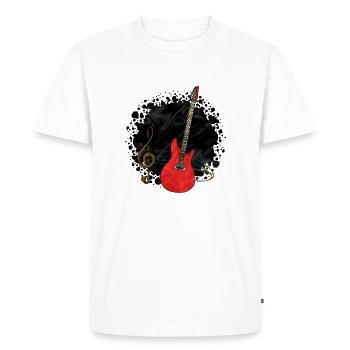Guitar - Men's Premium Organic T-Shirt - white - Front - Nico (187cm)