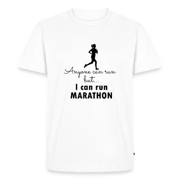 Course de marathon - T-shirt Premium bio Homme - blanc - Devant - Nico (187cm)