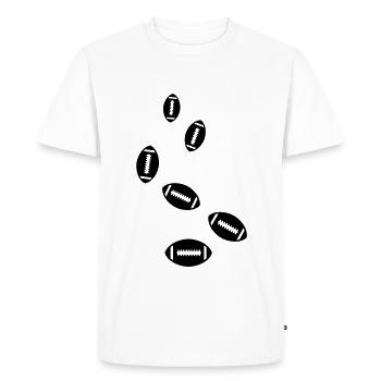 Icône de l’icône Football - T-shirt Premium bio Homme - blanc - Devant - Nico (187cm)