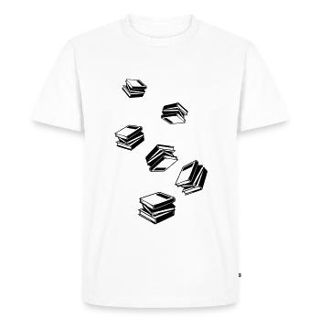 Read books - Men's Premium Organic T-Shirt - white - Front - Nico (187cm)