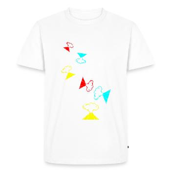 Icône de volcan - T-shirt Premium bio Homme - blanc - Devant - Nico (187cm)