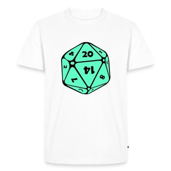 Cube - Men's Premium Organic T-Shirt - white - Front - Nico (187cm)