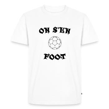 Humour football - T-shirt Premium bio Homme - blanc - Devant - Nico (187cm)