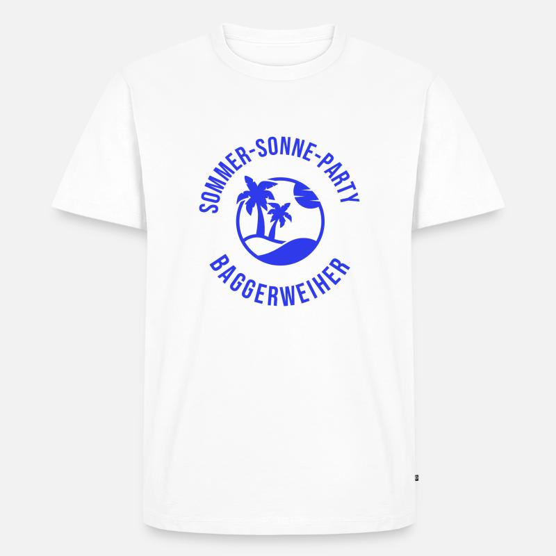 Baggerweiher - Männer Premium Bio T-Shirt - Weiß