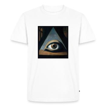 The Occult Eye - Men's Premium Organic T-Shirt - white - Front - Nico (187cm)
