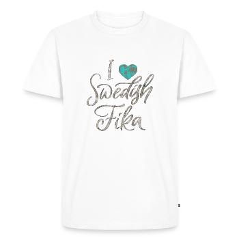 Suède Suède Viking Norden Scandinavie fika - T-shirt Premium bio Homme - blanc - Devant - Nico (187cm)