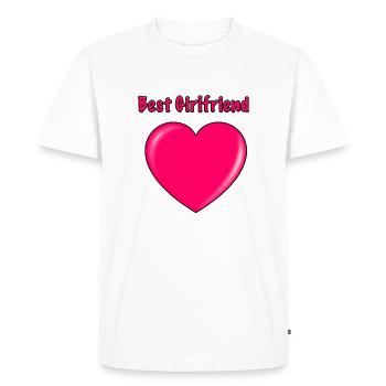 Meilleure Girlfiend - T-shirt Premium bio Homme - blanc - Devant - Nico (187cm)