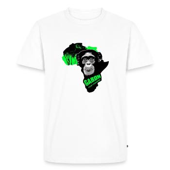 Gabon - Chimpanzé - T-shirt Premium bio Homme - blanc - Devant - Nico (187cm)