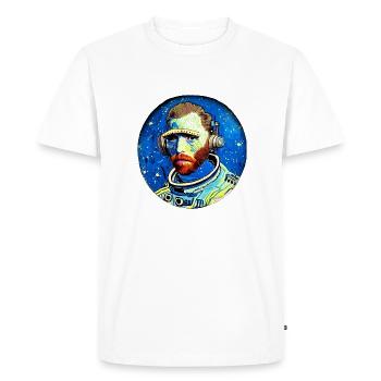 Van gogh Astronaute - T-shirt Premium bio Homme - blanc - Devant - Nico (187cm)