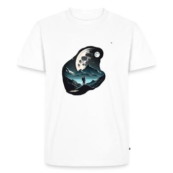 Mountaineers in the moonlight - Men's Premium Organic T-Shirt - white - Front - Nico (187cm)