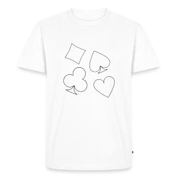 Boardgame Chess Backgammon Game Night - Men's Premium Organic T-Shirt - white - Front - Nico (187cm)