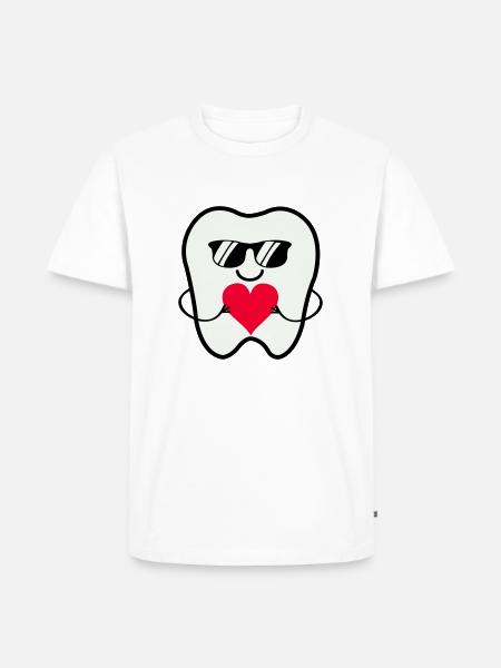 Zahn Smile Sunglasses - Men's Premium Organic T-Shirt - white